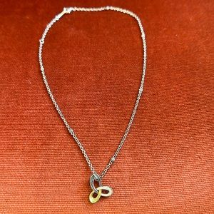 Lagos gold and silver necklace with small diamonds